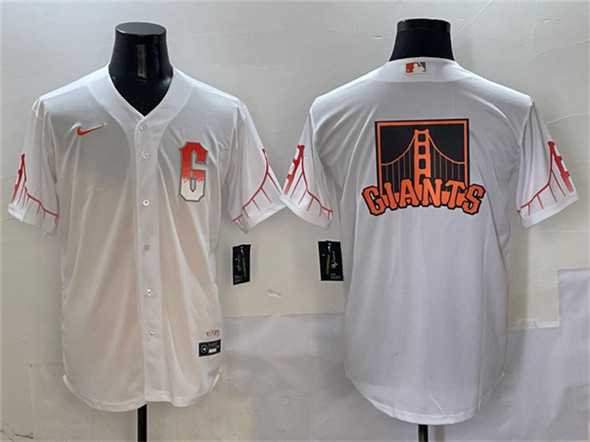 Men%27s San Francisco Giants Team Big Logo White City Connect Cool Base Stitched Jersey->san francisco giants->MLB Jersey